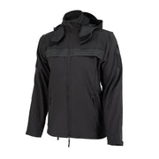 Chaqueta softshell negra con capucha modelo 2012 para policías militares