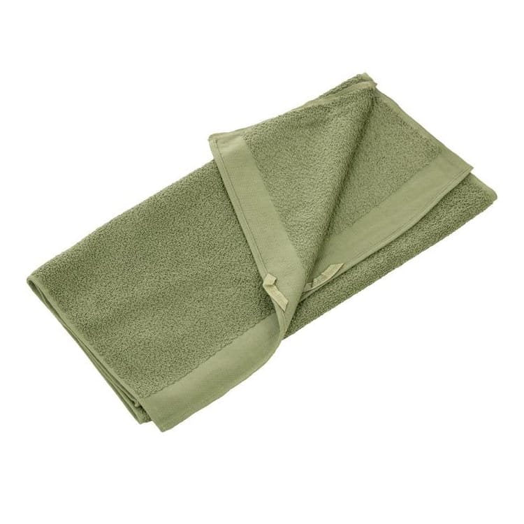 Imagen de la toalla BW frote verde usada del Bundeswehr