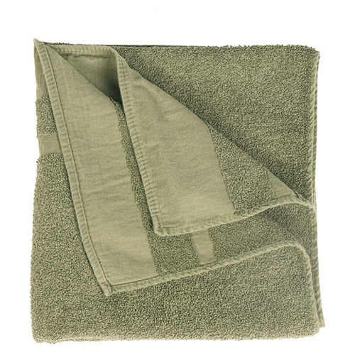 Imagen de la toalla BW frote verde usada del Bundeswehr