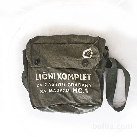 Máscara antigás croata con filtro y poncho en bolsa de lona - 91650180