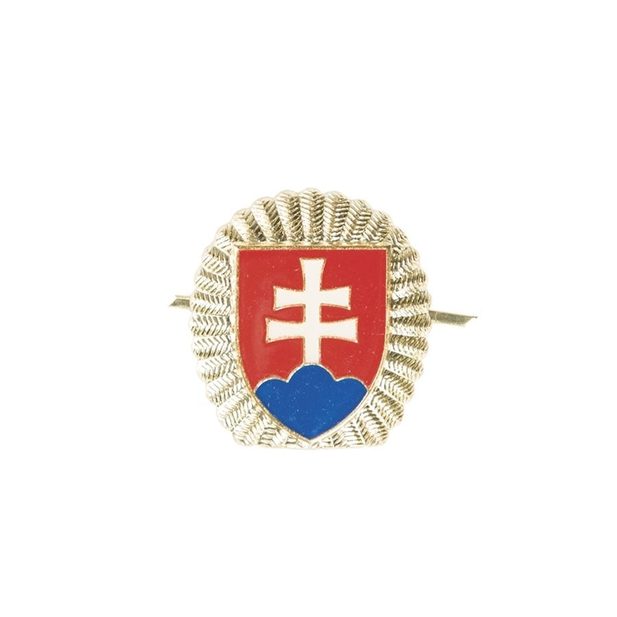 Insignia plateada SLOVENSKO para gorra