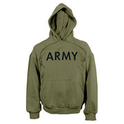 Sudadera US ARMY Rothco con capucha verde y estampado ARMY en el pecho