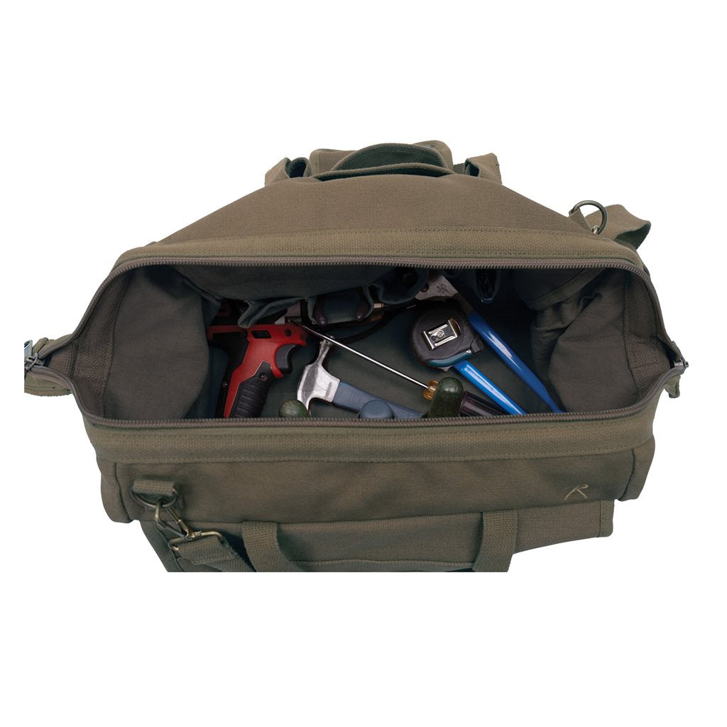Bolsa RENOVATOR TOOL de lona negra para herramientas, resistente y práctica para uso profesional