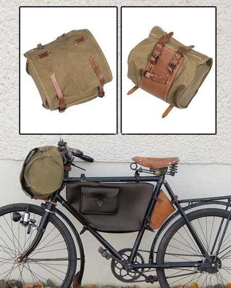 Bolsa réplica para bicicleta suiza montada en el manillar