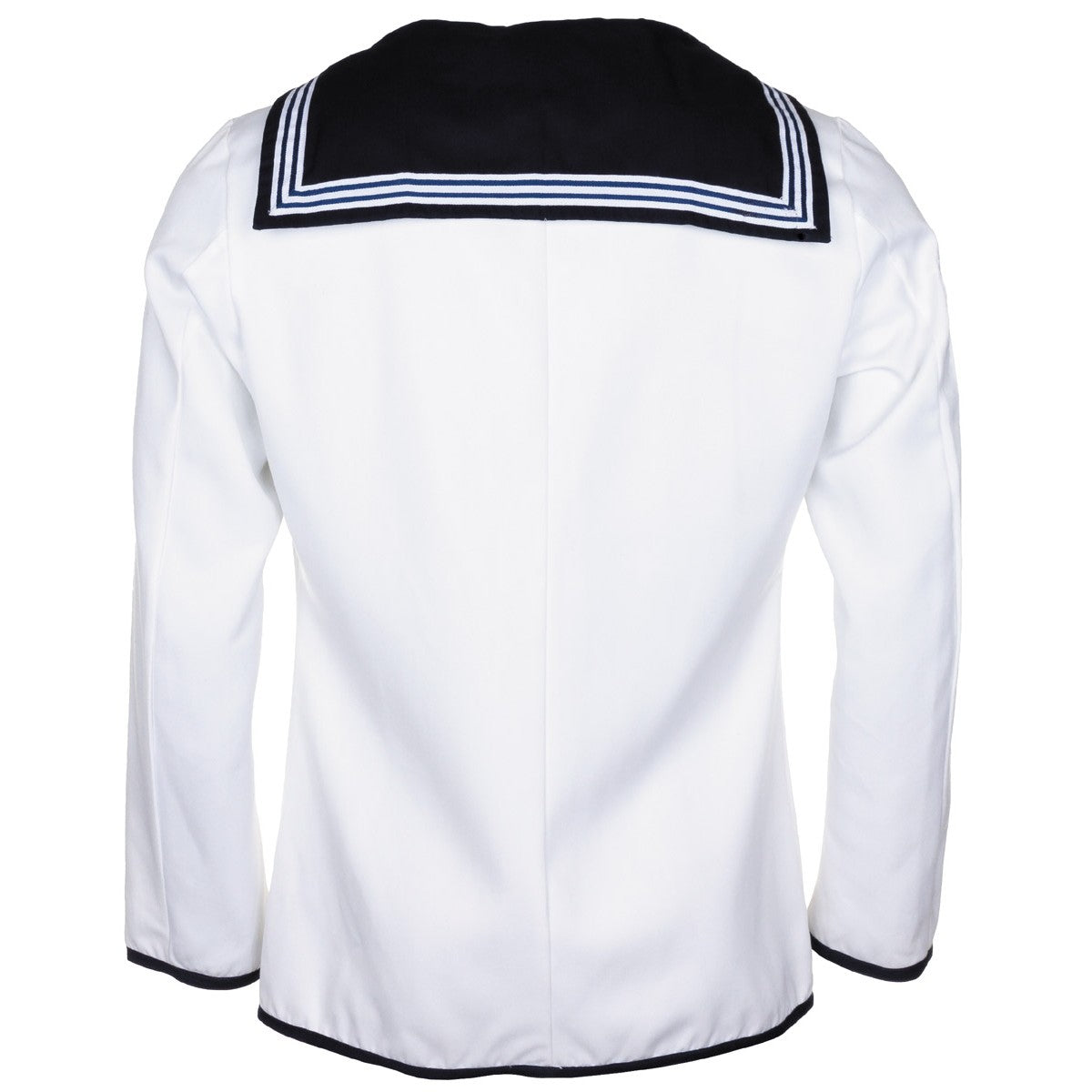 Camisa marina británica blanca original con cuello marinero