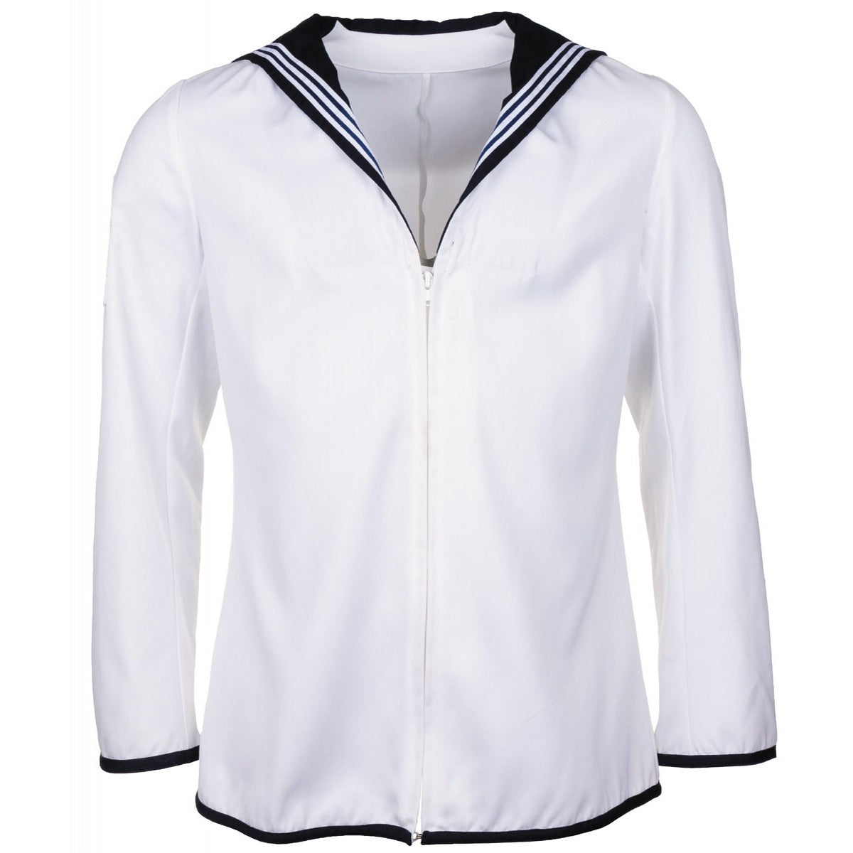 Camisa marina británica blanca original con cuello marinero