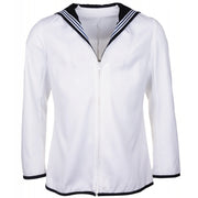 Camisa marina británica blanca original con cuello marinero