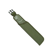 Funda británica verde para machete con correa FASTEX y bolsillo para piedra de afilar, 11 x 32,5 cm