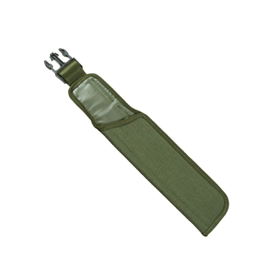 Funda británica verde para machete con correa FASTEX y bolsillo para piedra de afilar, 11 x 32,5 cm