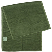Toalla rápida verde británico usada 150x100 cm de 100% poliéster, procedente de almacenes del ejército británico