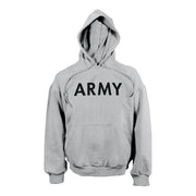Sudadera Rothco gris estilo army con capucha y estampado ARMY en el pecho