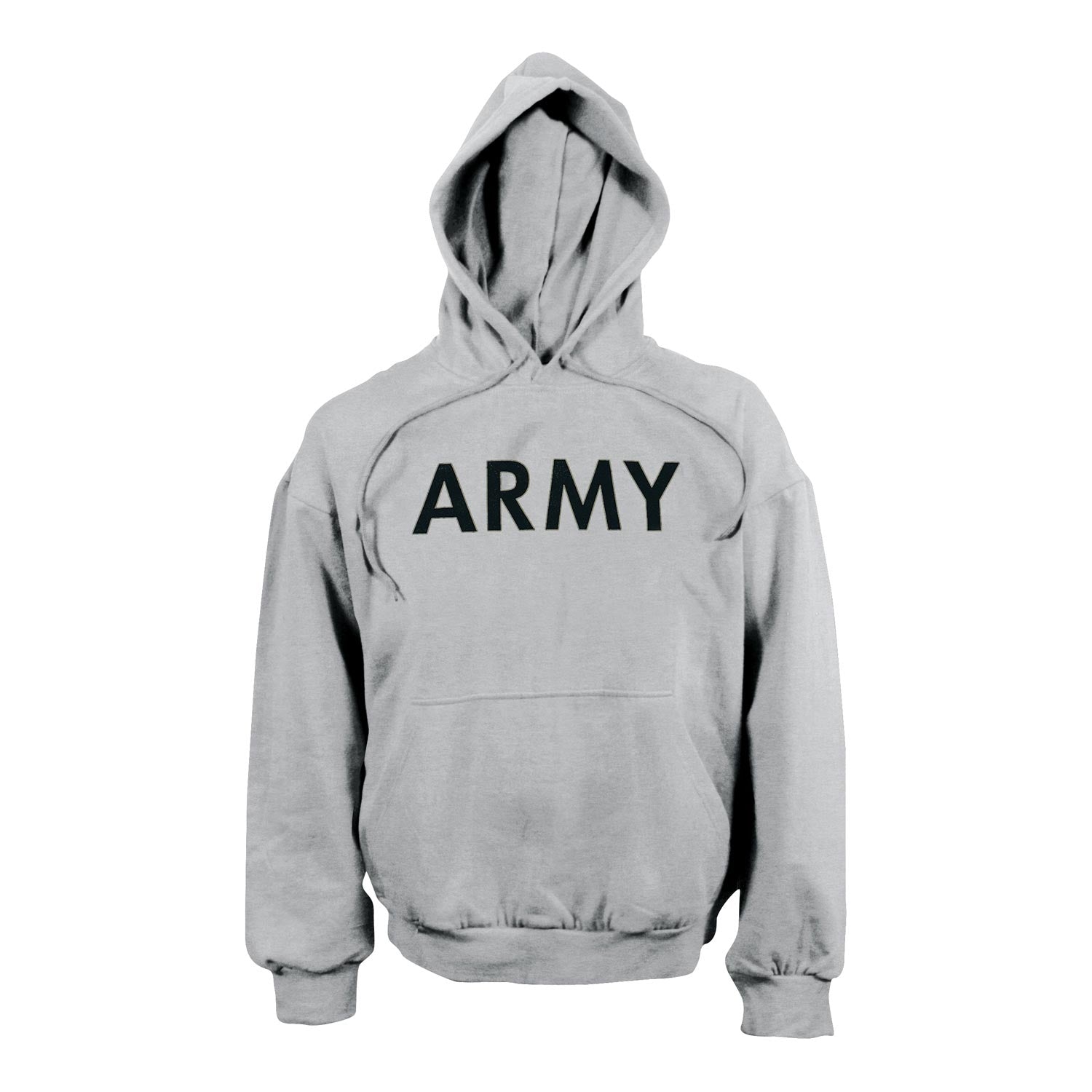Sudadera Rothco gris estilo army con capucha y estampado ARMY en el pecho