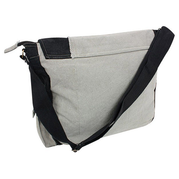 Bolsa vintage negra para documentos 38x36x10 cm con correa ajustable de 5 cm