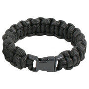 Pulsera Survival Paracord negra ROTHCO con 3 m de cuerda y cierre fastex