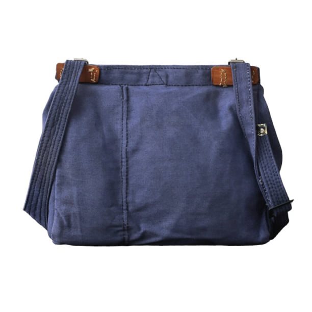 Bolso bandolera CHLEBNÍK de lona con correas de cuero rumano, medidas aprox. 32 x 28 x 12 cm