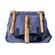 Bolso bandolera CHLEBNÍK de lona con correas de cuero rumano, medidas aprox. 32 x 28 x 12 cm
