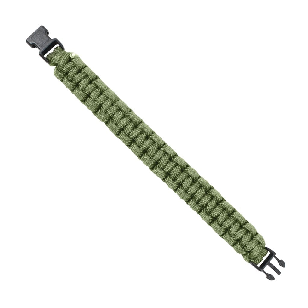 Pulsera SURVIVAL PARACORD OLIV de ROTHCO en color oliva con cierre Fastex y cuerda paracord
