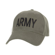 Gorra de béisbol verde con bordado 'ARMY' y hebilla metálica, Rothco
