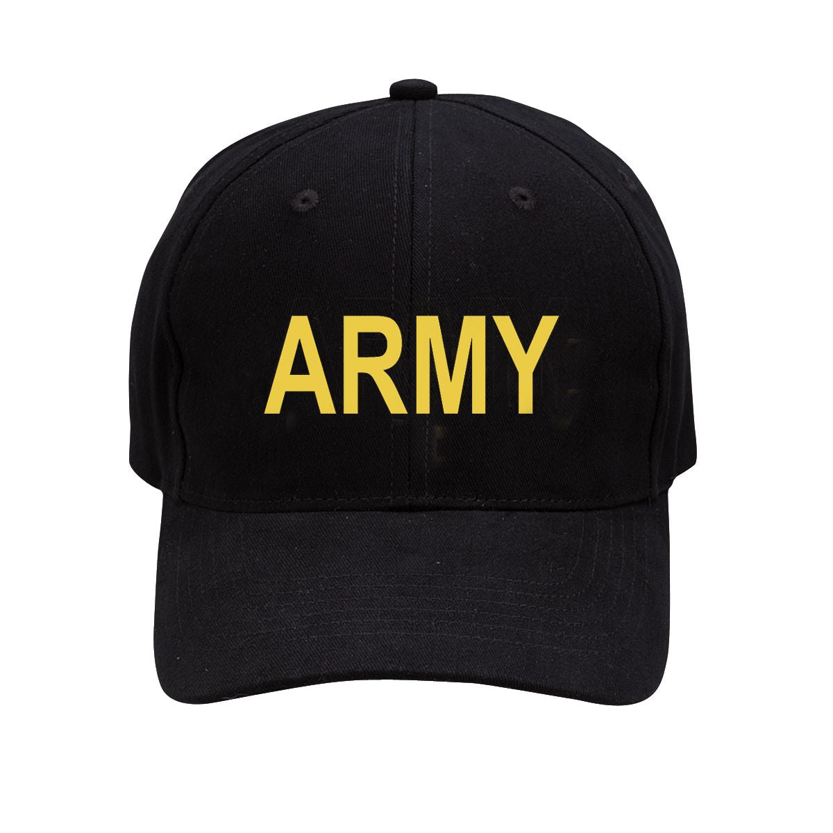 Gorra de béisbol ARMY negra con bordado y cierre metálico ajustable