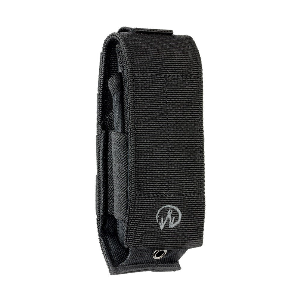 Funda MOLLE nylon marrón LEATHERMAN XL con bolsillo interior, cierre velcro y correa para cinturón