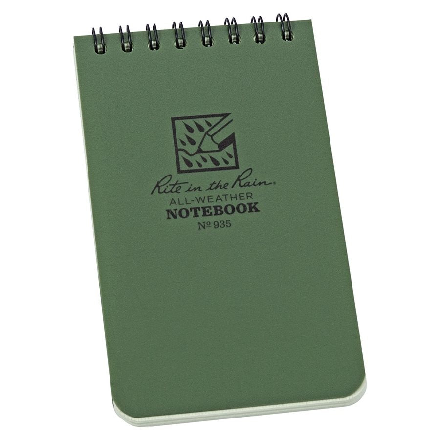 Bloc impermeable TOP-SPIRAL 3x5 verde, cuaderno pequeño 127 x 76 mm