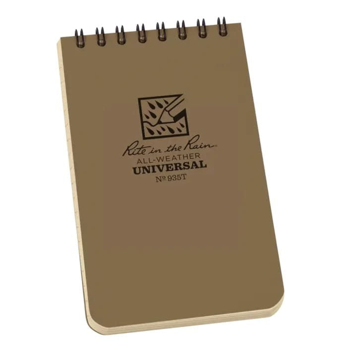 Bloc impermeable TOP-SPIRAL 3x5 verde, cuaderno pequeño 127 x 76 mm