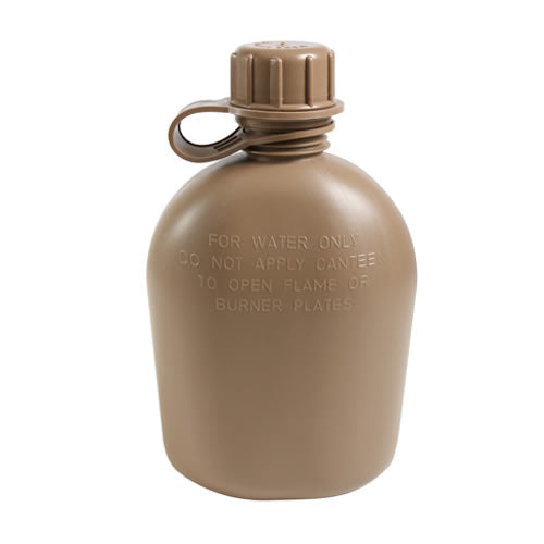 Cantimplora de campaña US 1 Qt de plástico color COYOTE, sin BPA