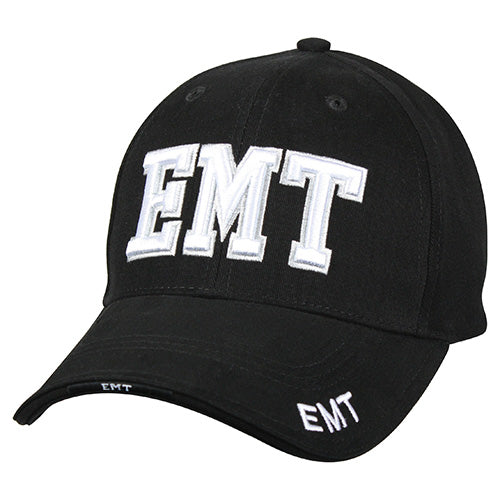 Gorra baseball negra DELUXE E.M.T. con bordado 3D EMT