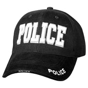 Gorra DELUXE POLICE negra con bordado 3D y visera rígida