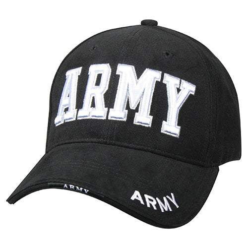 Gorra DELUXE ARMY baseball Woodland perfil bajo con bordado 3D ARMY y visera rígida tipo sándwich