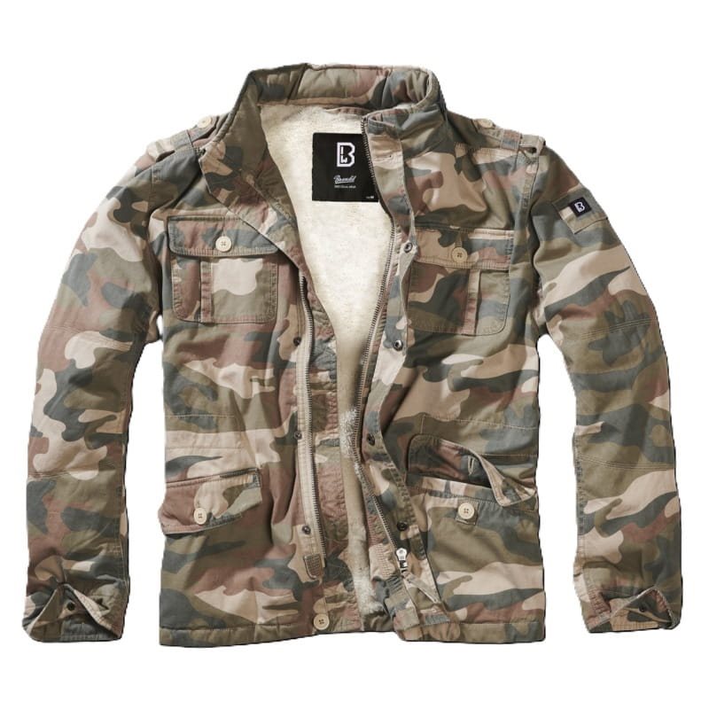 Chaqueta BRITANNIA acolchada con capucha y cuello alto, vista frontal