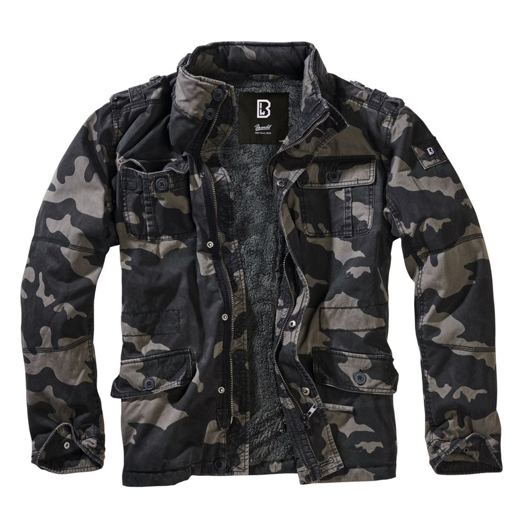 Chaqueta BRITANNIA acolchada de Brandit en algodón con capucha y cuatro bolsillos