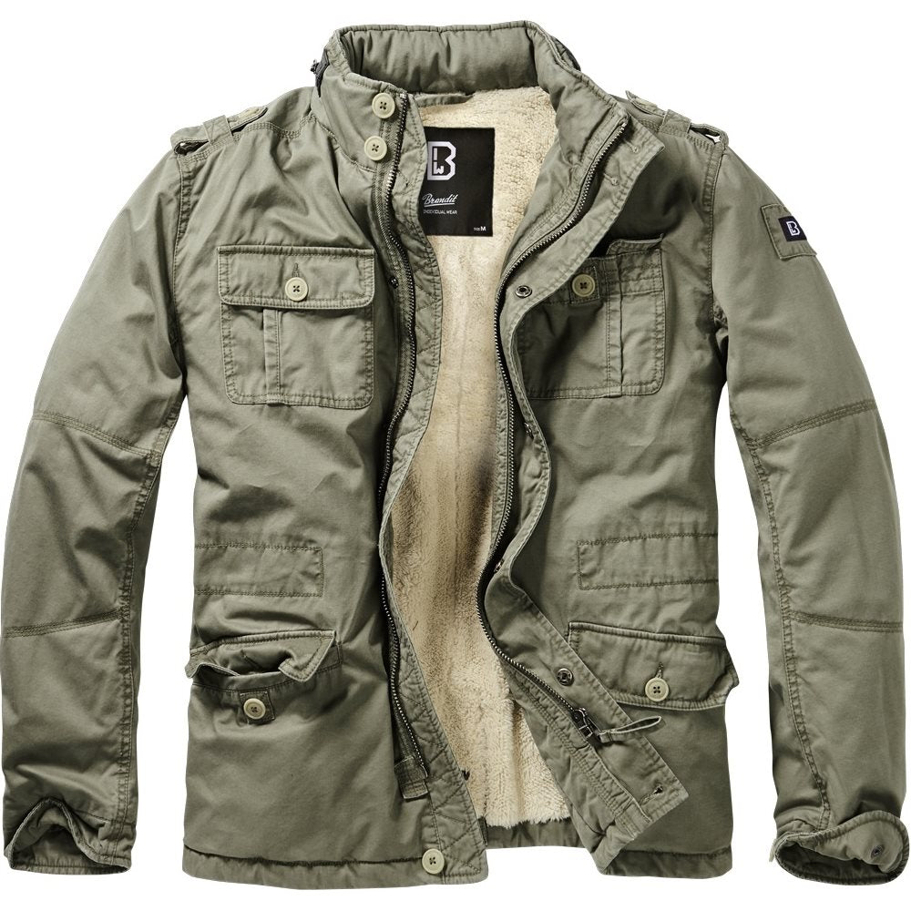 Chaqueta BRITANNIA acolchada verde con capucha y cuatro bolsillos - 9390-1