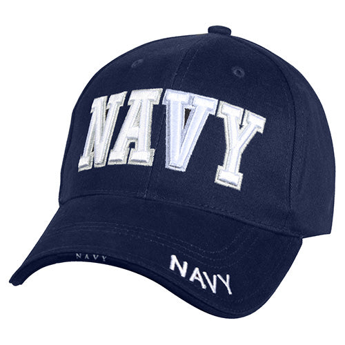 Gorra DELUXE NAVY verde con bordado 3D NAVY y visera rígida tipo sándwich