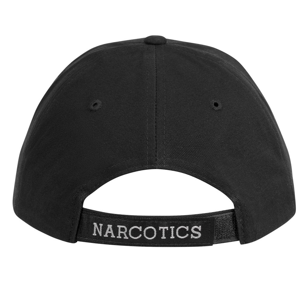 Gorra negra DELUXE NARCOTICS de béisbol en algodón peinado con logo bordado