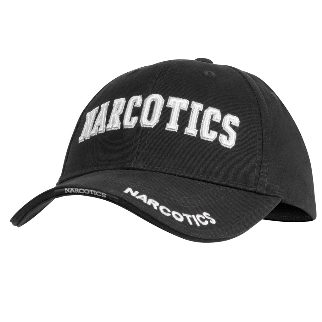 Gorra negra DELUXE NARCOTICS de béisbol en algodón peinado con logo bordado