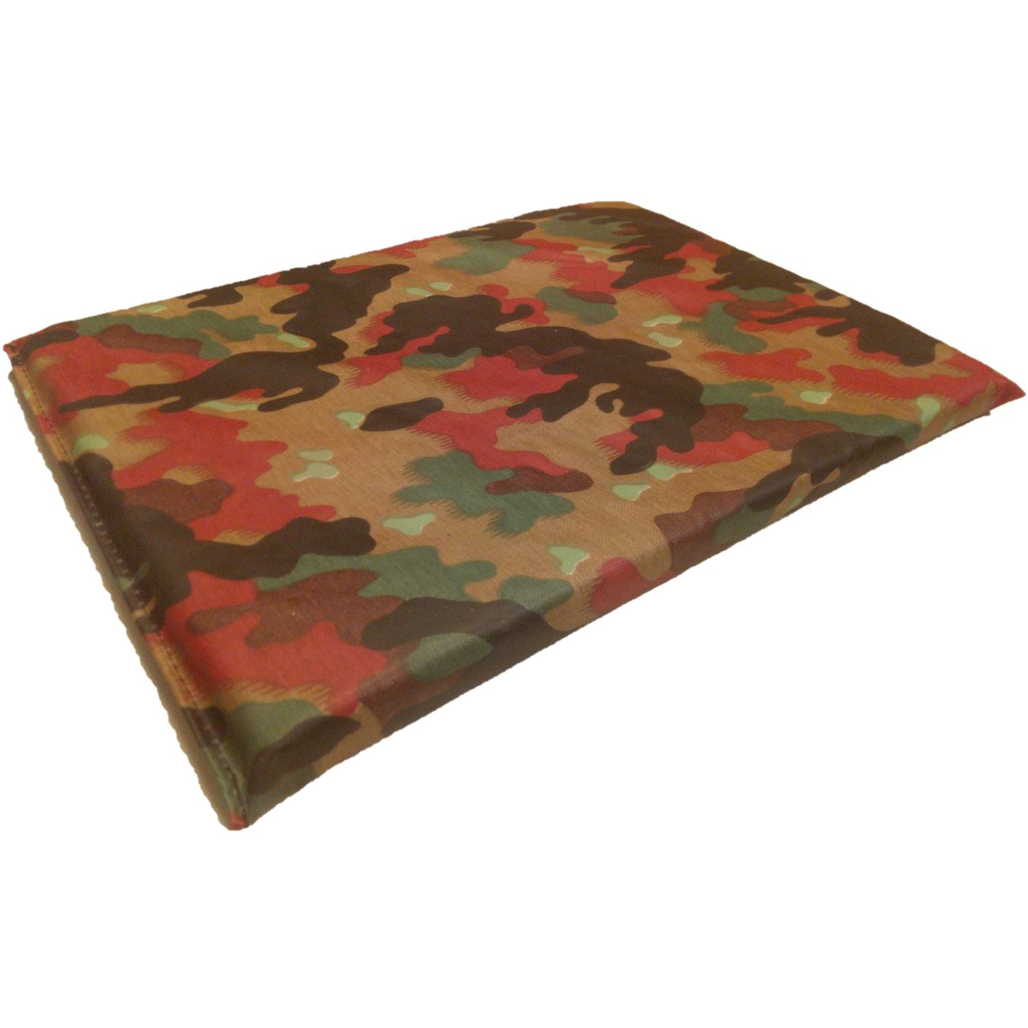Cojín de asiento impermeable en camuflaje suizo 40 x 29 cm
