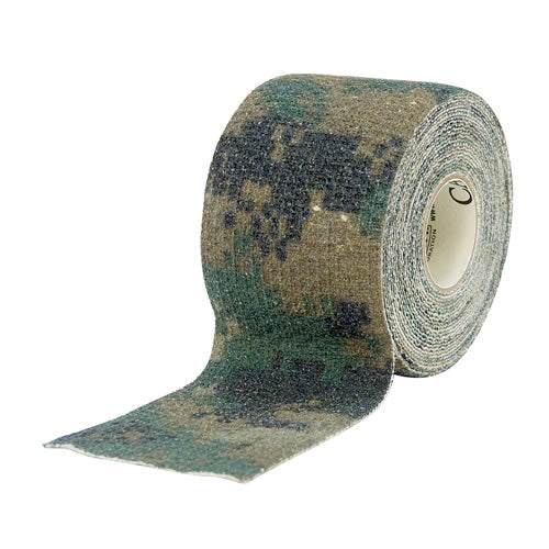 Cinta de camuflaje CAMO FORM® Digital Woodland en rollo, patrón woodland digital para enmascaramiento de armas y equipo