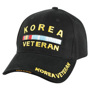 Gorra DELUXE KOREA VETERAN negra con bordado 3D y visera rígida