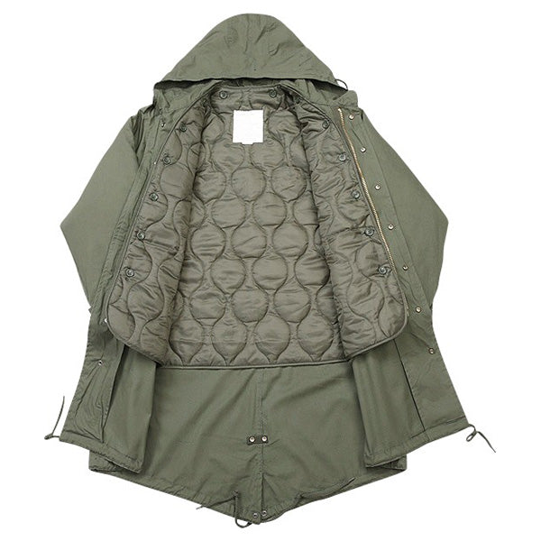 Parka M-51 Fishtail verde, réplica de parka militar con forro interior desmontable