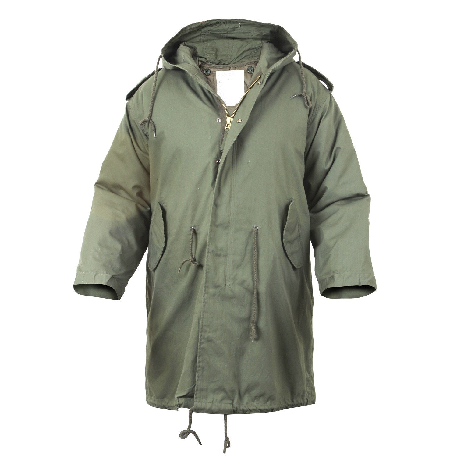 Parka M-51 Fishtail verde, réplica de parka militar con forro interior desmontable