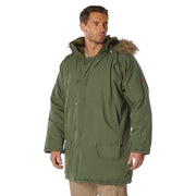 Parka N-3B VAGE verde, vista frontal de la prenda