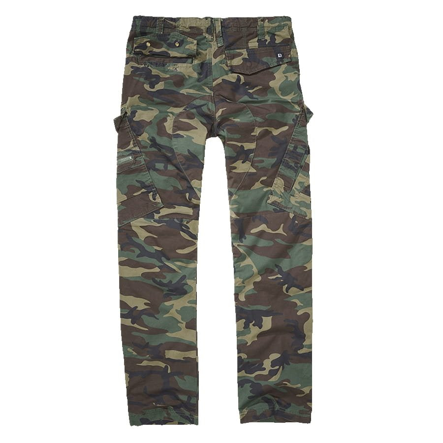 Pantalones ADVEN SIM FIT WOODAND, siete bolsillos, cierre con cremallera y botón metálico