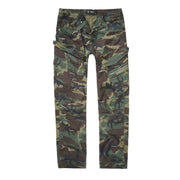 Pantalones ADVEN SIM FIT WOODAND, siete bolsillos, cierre con cremallera y botón metálico