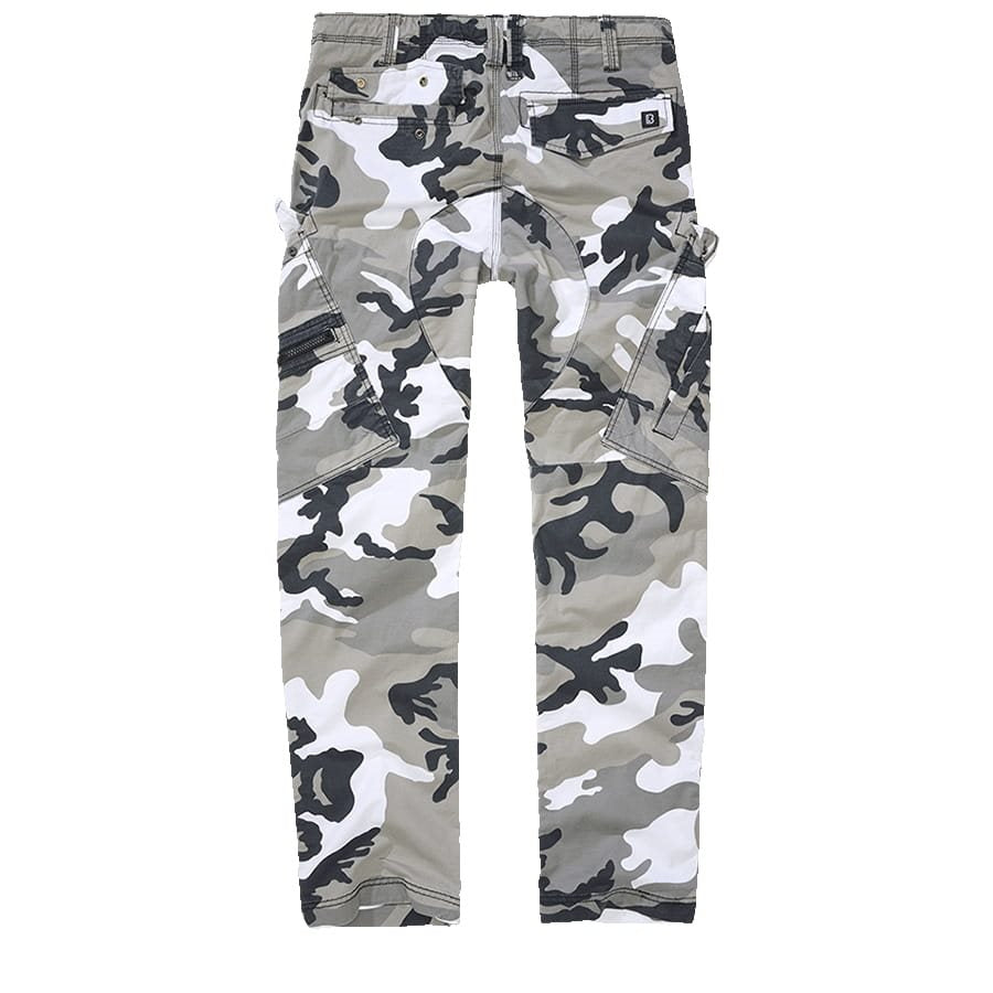 Pantalones ADVEN SLIM FIT verde estilo militar con siete bolsillos