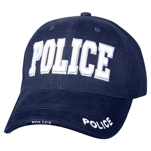 Gorra DELUXE POLICE estilo baseball con bordado 3D 'POLICE' y visera rígida sandwich