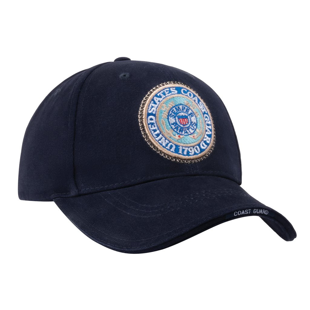 Gorra DELUXE U.S. COAST GUARD con escudo bordado 3D y visera rígida