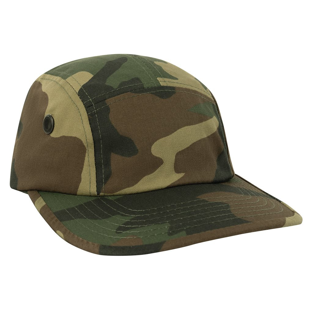 Gorra Woodland con dos orificios de ventilación laterales y correa ajustable de piel