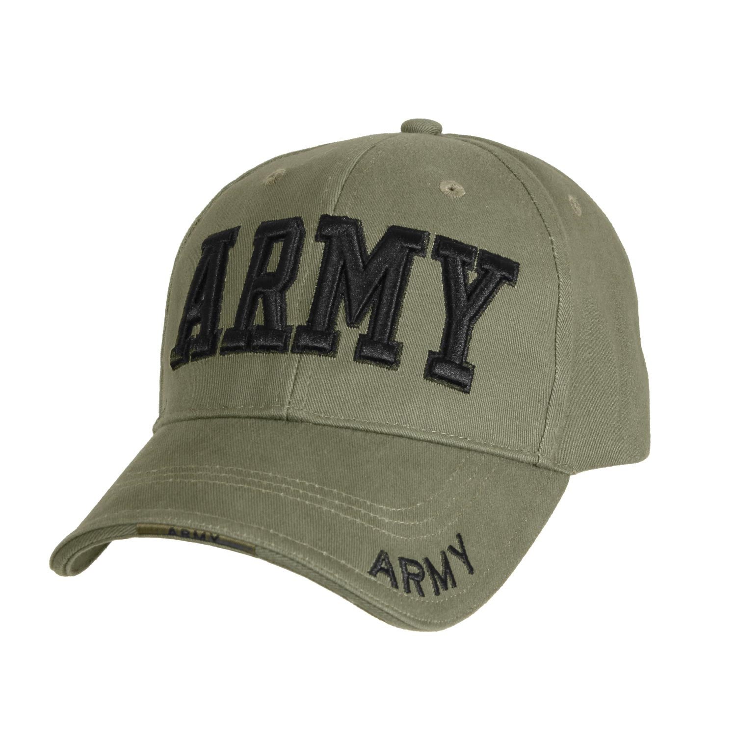 Gorra DELUXE ARMY baseball Woodland perfil bajo con bordado 3D ARMY y visera rígida tipo sándwich