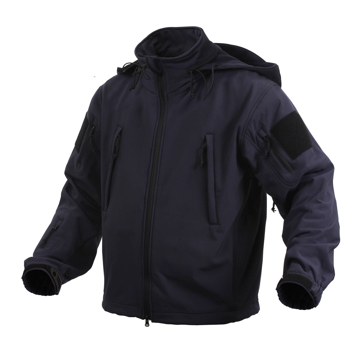 Chaqueta Tactical softshell con capucha, color oscuro, modelo 9511